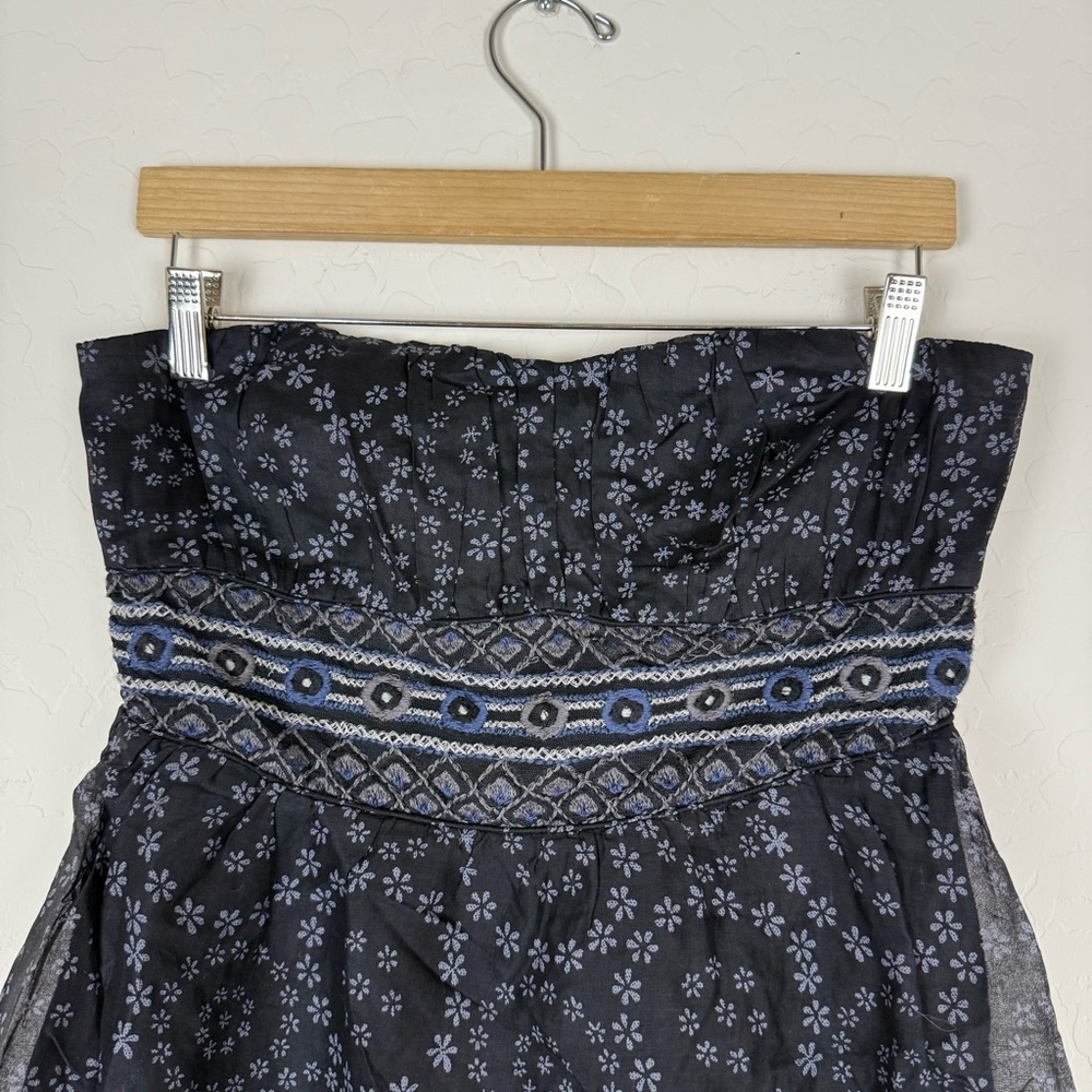 Vintage Y2K Free People Size Strapless Embroidered Dress - Picture 5 of 12